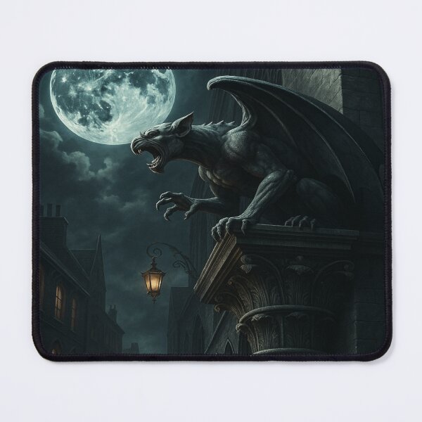 Item preview, Gargoyle Sentinel – Moonlit Watch Over the Gothic City designed and sold by fairmaiden7.