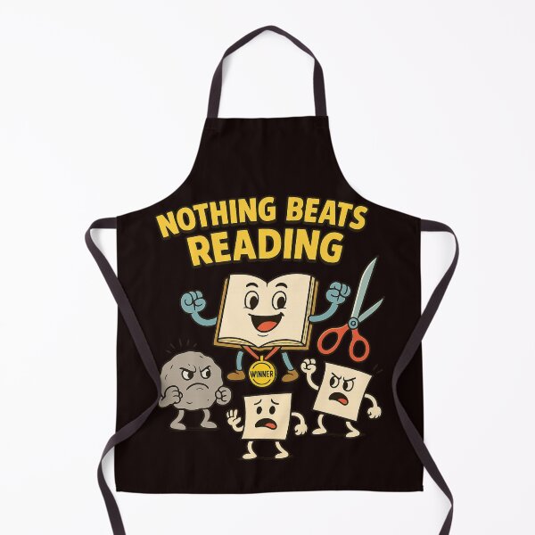Item preview, Nothing Beats Reading – Funny Rock Paper Scissors Book Lover Design designed and sold by FrameFlow.
