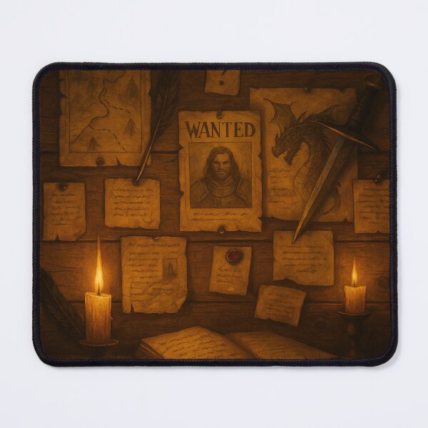 Item preview, Tavern Wall Lore Board – Daggers, Clues & Dragon Rumors | Fantasy Bulletin Art designed and sold by fairmaiden7.