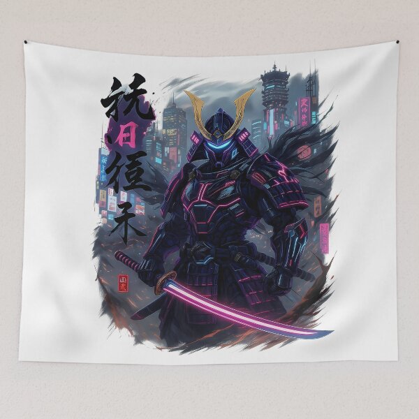 Item preview, Cyber Samurai – Neon Honor Warrior designed and sold by Zenthosprint.
