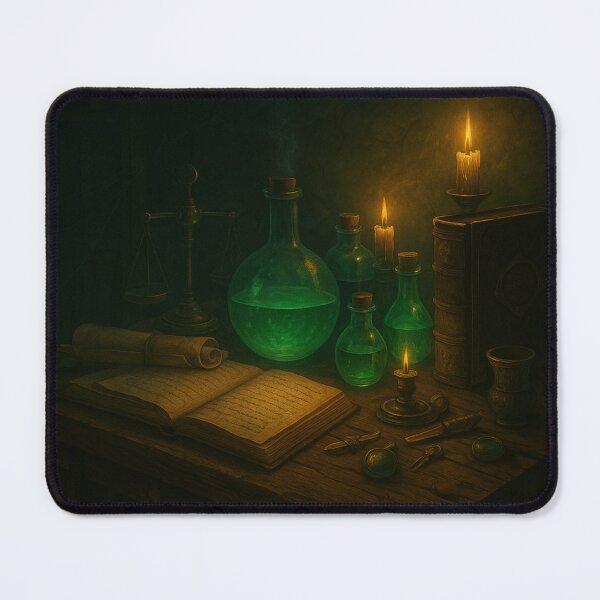 Item preview, The Alchemist’s Bench – Arcane Tools & Glowing Vials designed and sold by fairmaiden7.