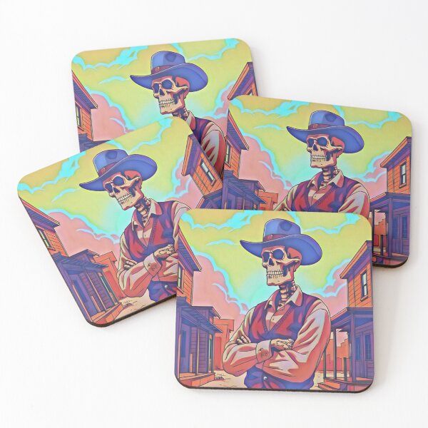 Item preview, Cowboy Skeleton Western Skull – Rustic Outlaw Cowboy Art designed and sold by creativerooney.