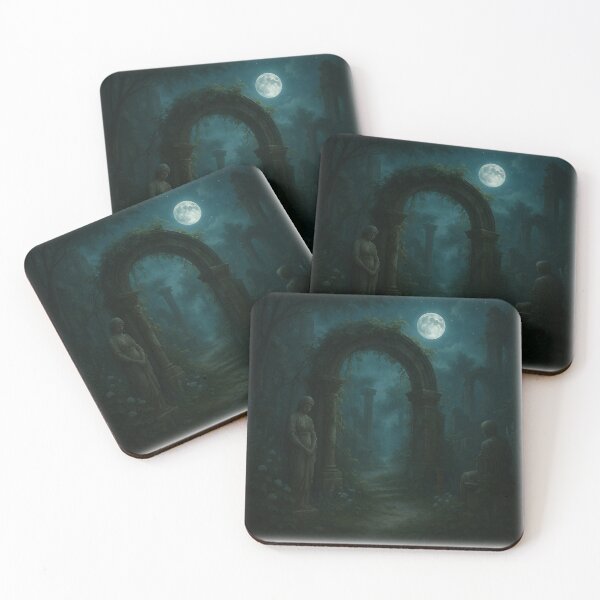 Item preview, “Midnight Garden Ruins – Moonlit Arches and Forgotten Statues” designed and sold by fairmaiden7.