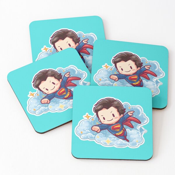 Item preview, Chibi superhero illustration flying in a starry sky designed and sold by LoomisDreams.