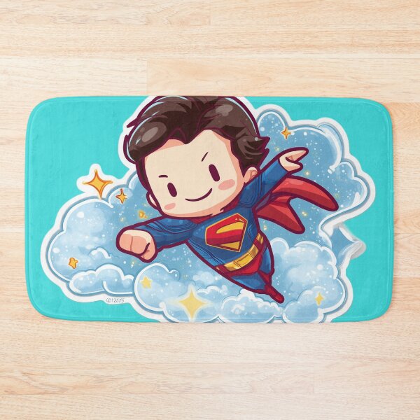 Item preview, Chibi superhero illustration flying in a starry sky designed and sold by LoomisDreams.