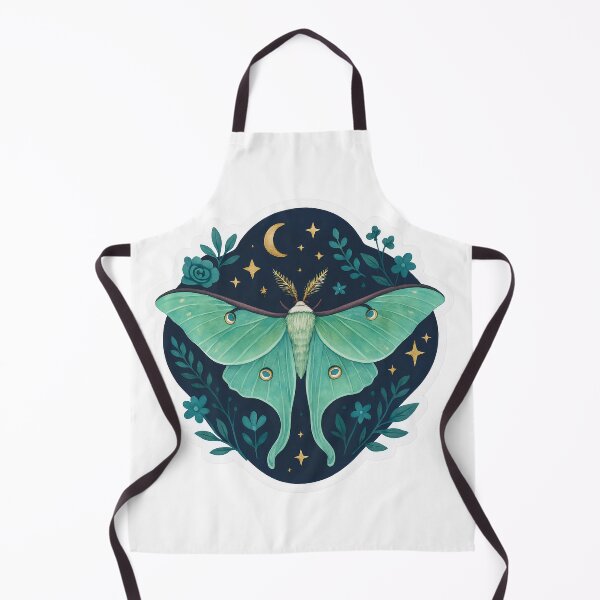 Item preview, Luna Moth Under Moon and Stars – Botanical Night Sky Design designed and sold by Zee's Whimsical Wonders.