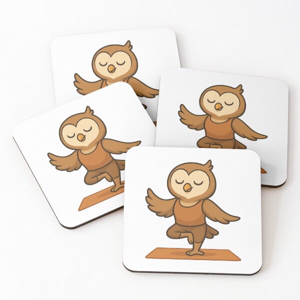 Item preview, Meditation Yoga Owl Сalm Gym – Muscular Owl Lifting Weights Fitness Illustration designed and sold by MaratusVolans.