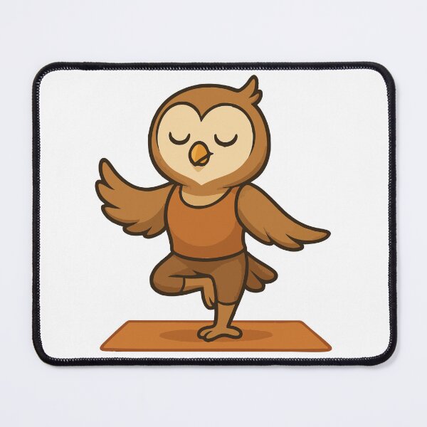 Item preview, Meditation Yoga Owl Сalm Gym – Muscular Owl Lifting Weights Fitness Illustration designed and sold by MaratusVolans.