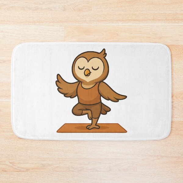 Item preview, Meditation Yoga Owl Сalm Gym – Muscular Owl Lifting Weights Fitness Illustration designed and sold by MaratusVolans.