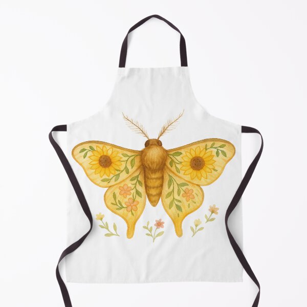 Item preview, Sunflower Moth – Golden Wings with Floral Garden Design designed and sold by Zee's Whimsical Wonders.