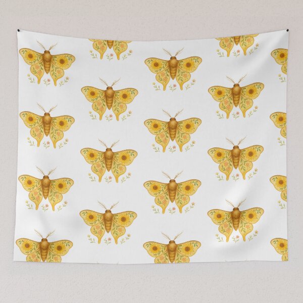 Item preview, Sunflower Moth – Golden Wings with Floral Garden Design designed and sold by Zee's Whimsical Wonders.