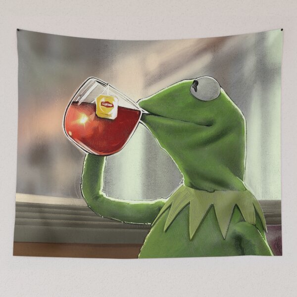 Item preview, Kermit None of my Business Meme Painting designed and sold by theartofoneness.