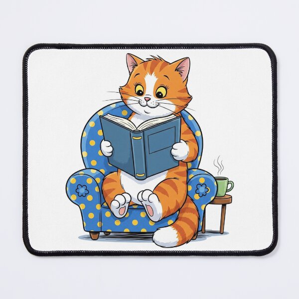Item preview, Cat Reading | Cozy, Clever, and Whimsically Bookish Feline Graphic designed and sold by Tw1nsAIArt.