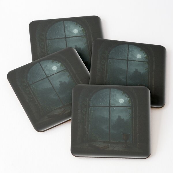 Item preview, “Castle Window in the Rain – A Forgotten Tower’s View of the Misty Vale” designed and sold by fairmaiden7.