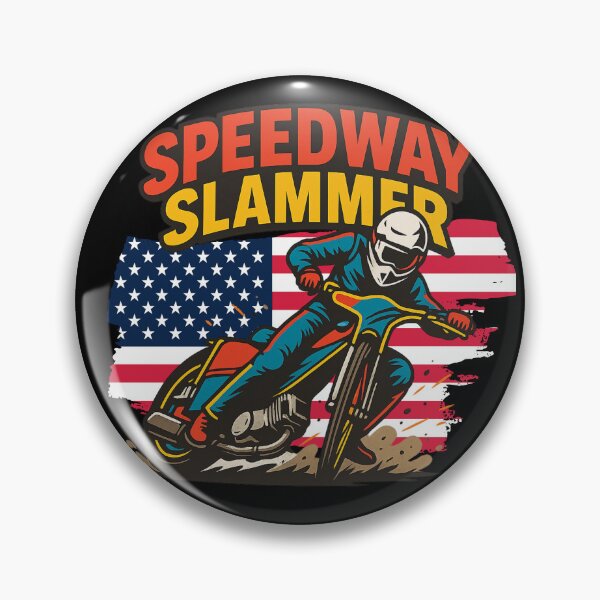 Item preview, Speedway Slammer – American Flag Motor Racing Design, Indiana & Alcatraz Inspired designed and sold by Lunaria Arts.
