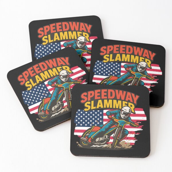 Item preview, Speedway Slammer – American Flag Motor Racing Design, Indiana & Alcatraz Inspired designed and sold by Lunaria Arts.