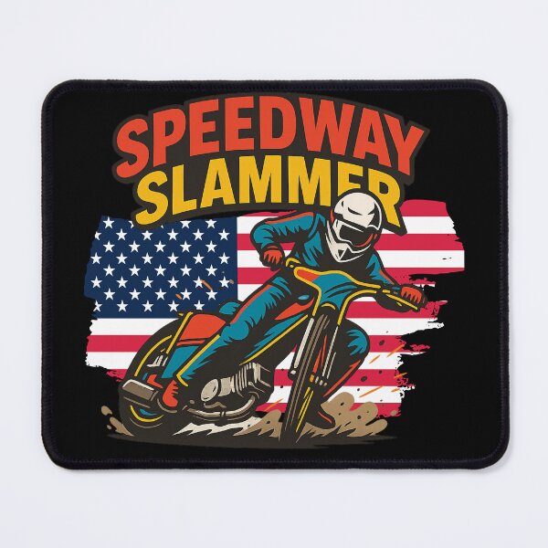 Item preview, Speedway Slammer – American Flag Motor Racing Design, Indiana & Alcatraz Inspired designed and sold by Lunaria Arts.