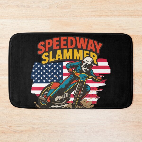 Item preview, Speedway Slammer – American Flag Motor Racing Design, Indiana & Alcatraz Inspired designed and sold by Lunaria Arts.