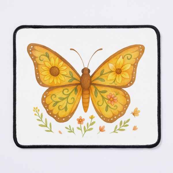 Item preview, Sunflower Butterfly – Golden Floral Wings with Summer Garden Blooms designed and sold by Zee's Whimsical Wonders.