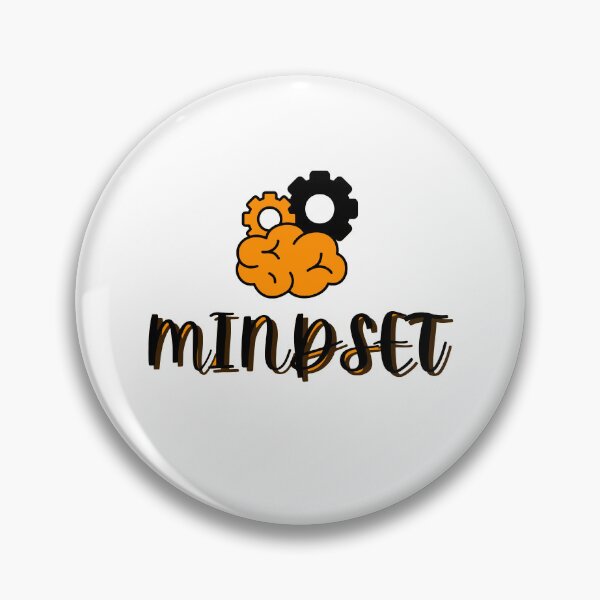 Item preview, Mindset T-shirt – Positive Thinking & Motivational Minimalist Typography Tee | Black & Orange Graphic shirt designed and sold by BossBabe Prints.