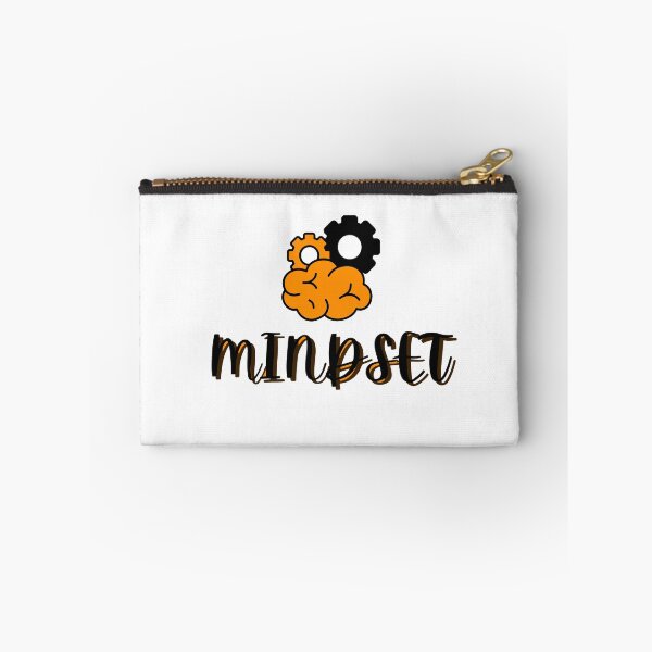 Item preview, Mindset T-shirt – Positive Thinking & Motivational Minimalist Typography Tee | Black & Orange Graphic shirt designed and sold by BossBabe Prints.