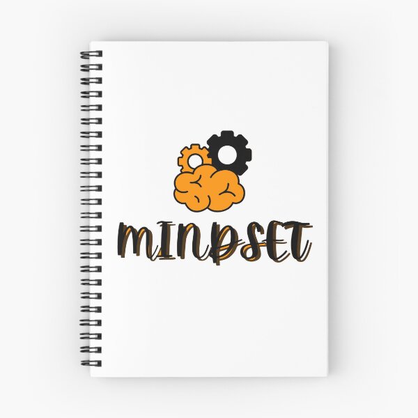 Item preview, Mindset T-shirt – Positive Thinking & Motivational Minimalist Typography Tee | Black & Orange Graphic shirt designed and sold by BossBabe Prints.