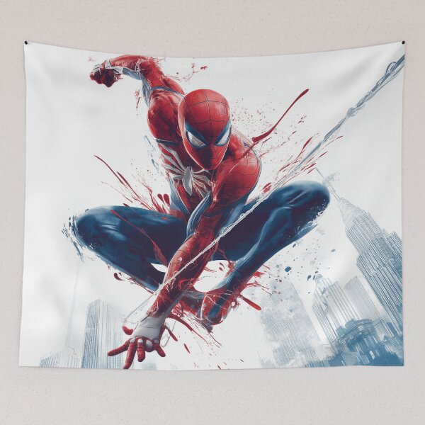 Item preview, Urban Acrobat — Dynamic Red & Blue Illustration designed and sold by LoomisDreams.