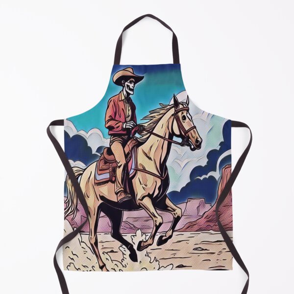 Item preview, Cowboy Skeleton Riding Horse – Wild West Outlaw Skull Art designed and sold by creativerooney.