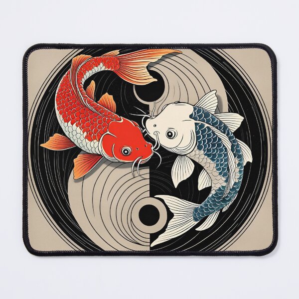 Item preview, Yin Yang Koi Fish in Traditional Japanese Tattoo Style designed and sold by Khamique.