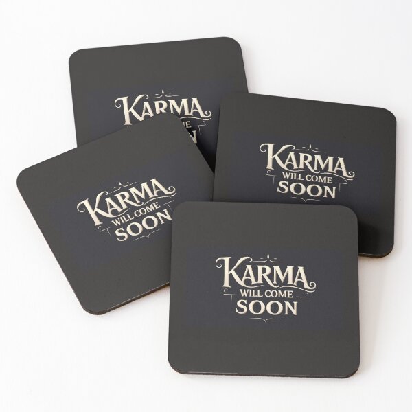 Item preview, Elegant Vintage 'Karma Will Come Soon' Typography Design designed and sold by Diclebaybas.