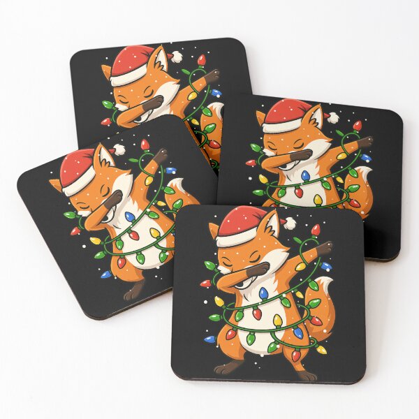 Item preview, Funny Fox Dabbing Merry Xmas Animal Lover Christmas Lights Boys Girls Kids designed and sold by rafaeltto.