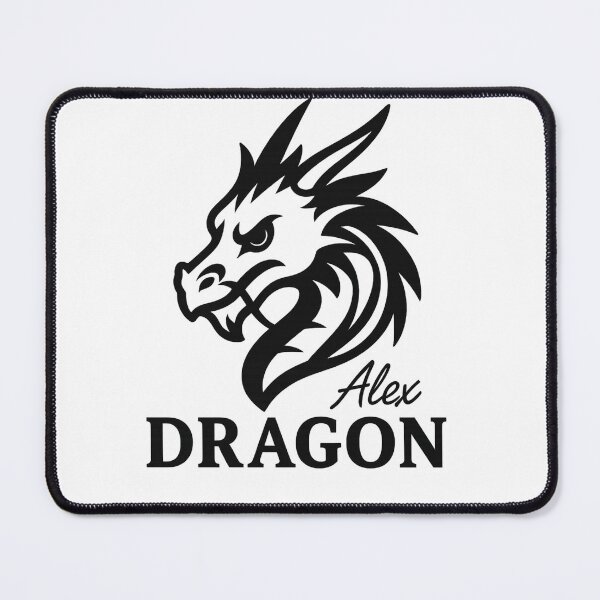 Item preview, Dragon Zodiac Logo — Black and White Vector Design (Transparent Background) designed and sold by AlexLineArt.