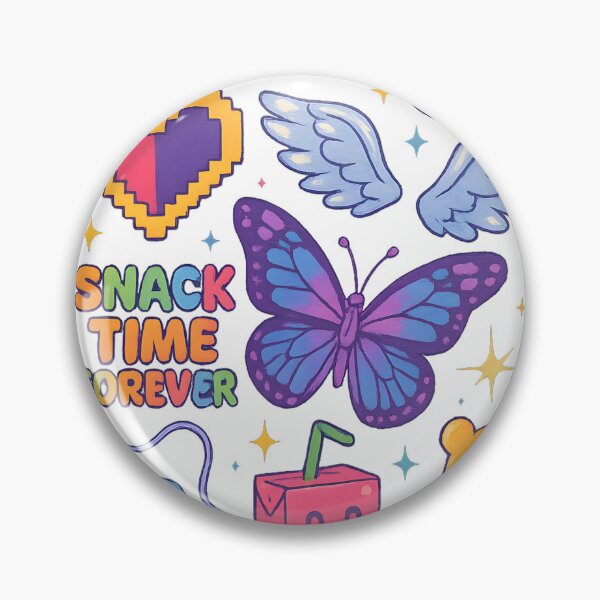 Item preview, Y2K Aesthetic Kidcore T-Shirt – Retro 2000s Graphic Tee with Pixel Art, Cute Butterfly, Roller Skates & Pastel Rainbow Vibes designed and sold by MindGlowArt.