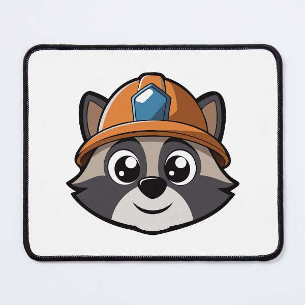 Item preview, Cute Raccoon in Construction Helmet. designed and sold by GregorySmithRed.