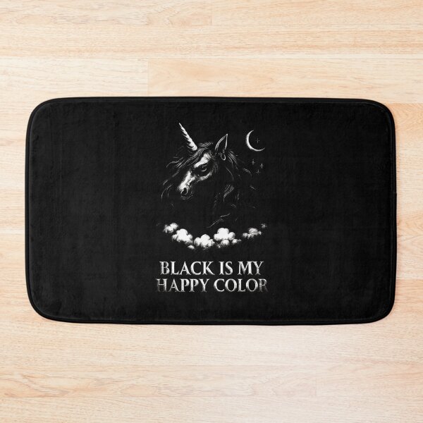Item preview, Black Is My Happy Color Gothic Unicorn designed and sold by Lukasz Kobylka.