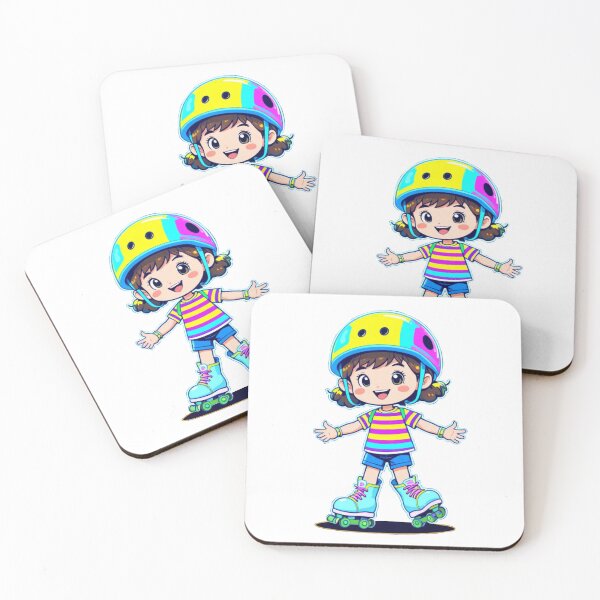 Item preview, Cute Girl Roller Skating designed and sold by Dospart.