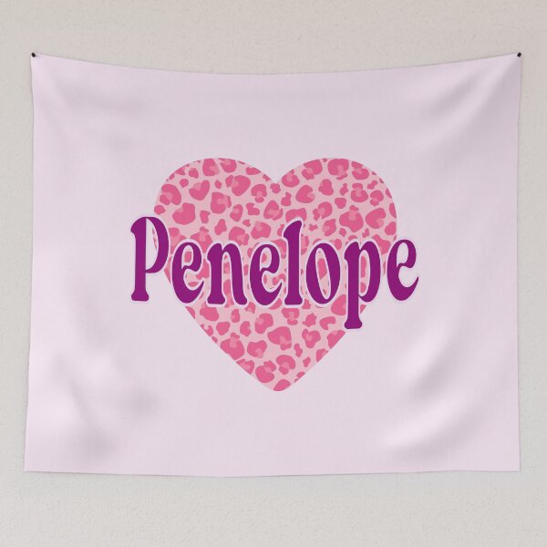 Item preview, Penelope Name Pink Leopard Heart  designed and sold by Jeallan Designs.
