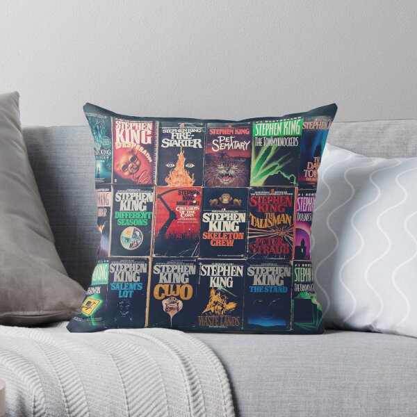 Stephen King Book Fronts Throw Pillow