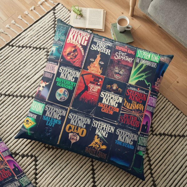 Stephen King Book Fronts Floor Pillow
