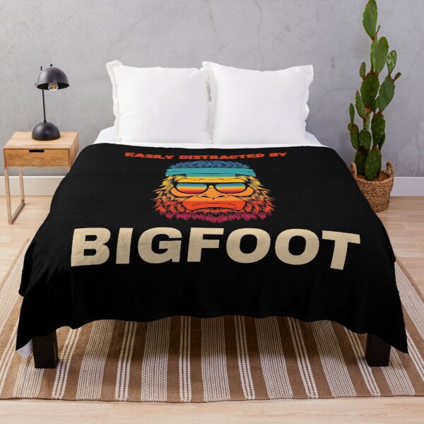Item preview, Easily Distracted by Bigfoot – Retro Sunset Encounter designed and sold by Gravly.