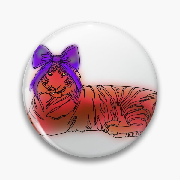 Item preview, Maple the Tiger with purple Bow – animalzinhats designed and sold by Ashley’sAnimalz.