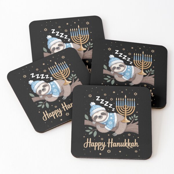 Item preview, Funny Hanukkah Sloth Jewish Chanukah Sleeping Hanukkah designed and sold by Sunset4Bones.