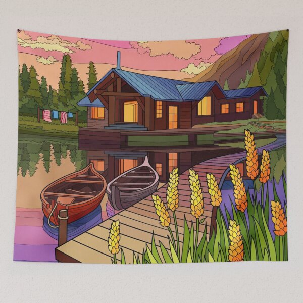Item preview, Lakeside Sunset Retreat designed and sold by HSE1.