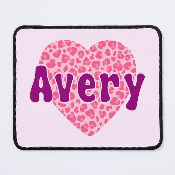 Item preview, Avery Name Pink Leopard Heart designed and sold by Jeallan Designs.