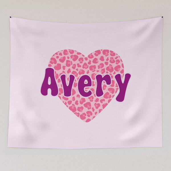 Item preview, Avery Name Pink Leopard Heart  designed and sold by Jeallan Designs.