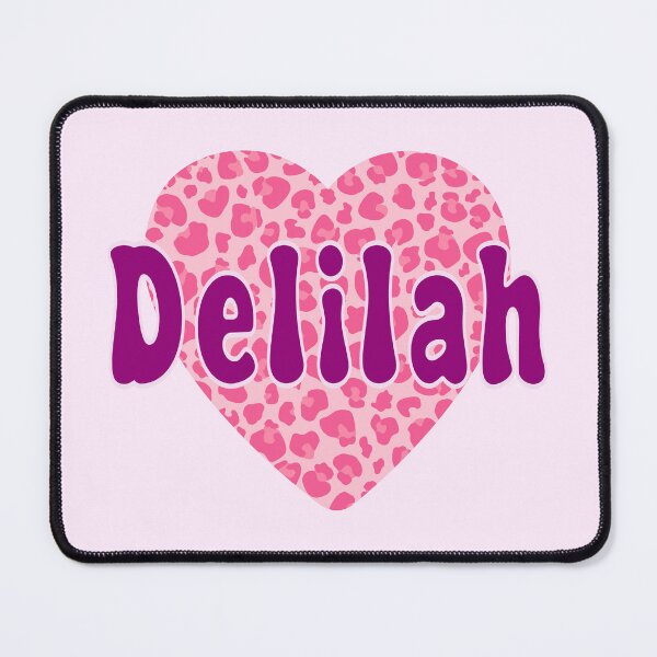 Item preview, Delilah Name Pink Leopard Heart  designed and sold by Jeallan Designs.