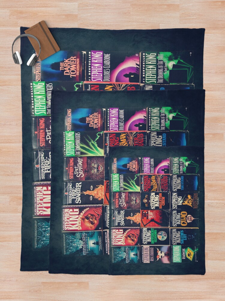 Alternate view of Stephen King Book Fronts Throw Blanket