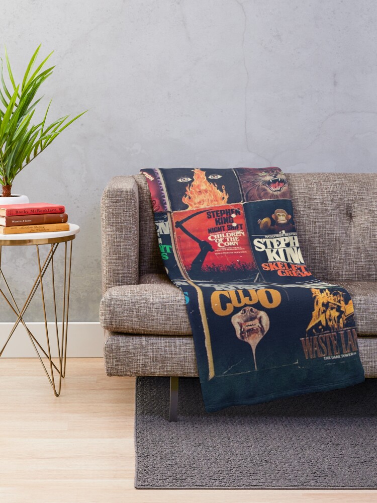 Alternate view of Stephen King Book Fronts Throw Blanket