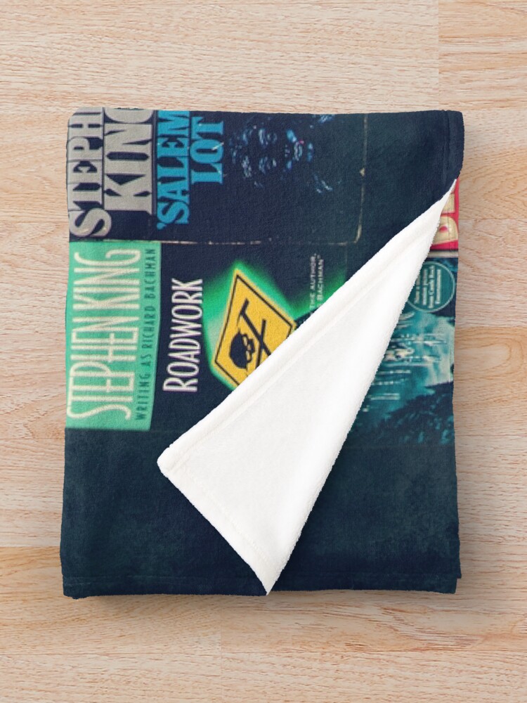 Alternate view of Stephen King Book Fronts Throw Blanket