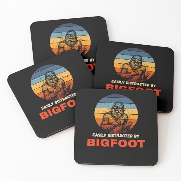 Item preview, Easily Distracted by Bigfoot – Retro Sunset Encounter designed and sold by Gravly.